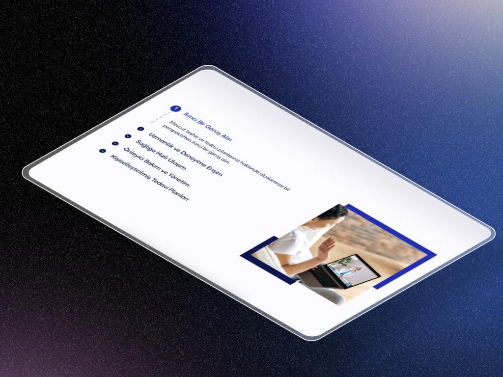 Curevium – Frontend projesi ekran görüntüsü 2