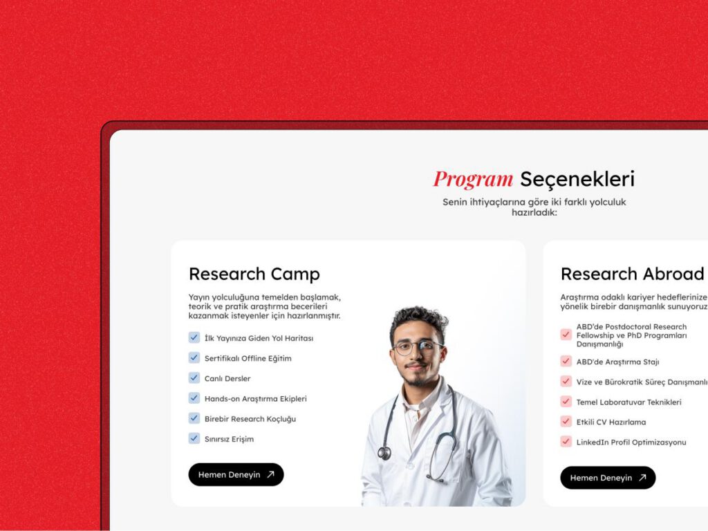 Researchcamp – Wordpress projesi ekran görüntüsü 2