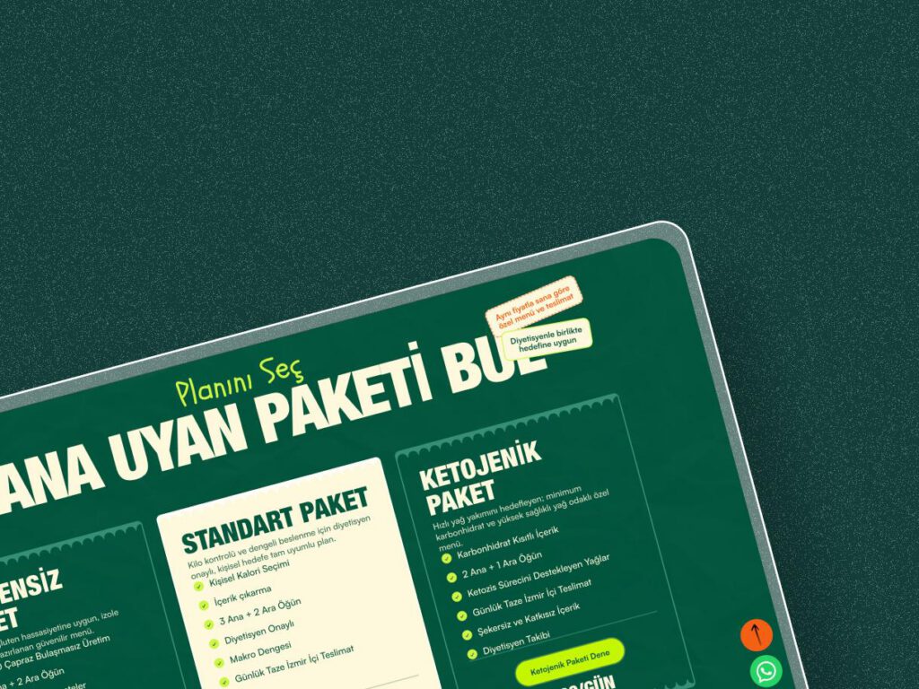 Diyetto Paket Diyet – Frontend projesi ekran görüntüsü 3